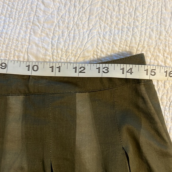 Talbots Moss Green Pleated Petite Skirt 6P - Picture 7 of 9